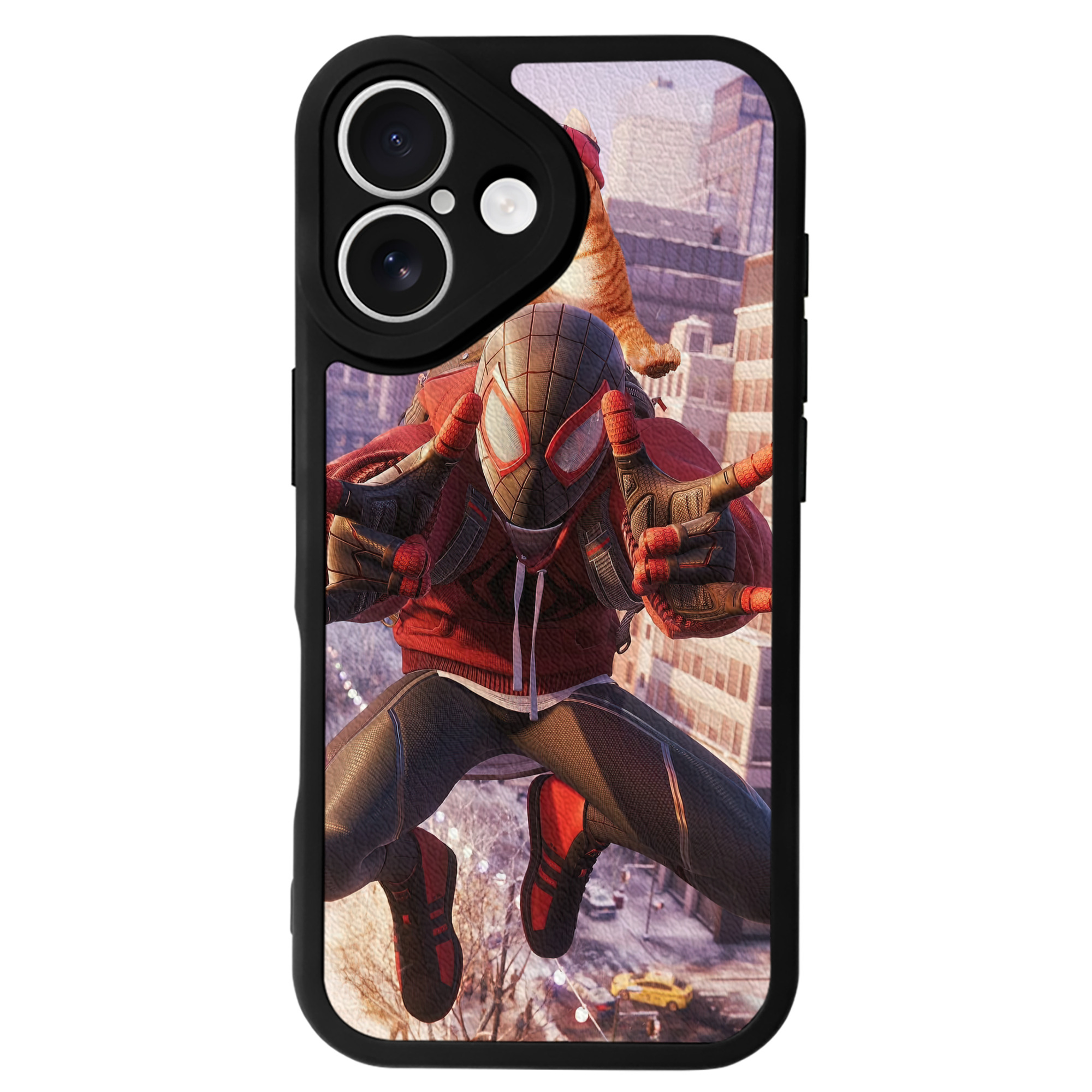 Spider Man スパイダーマン 【iPhone 16シリーズ対応】シリコンスマホケース（レザー調） 材質：シリコン